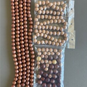 BIG BULK Wood Beads - 2.4 Pounds New Unused